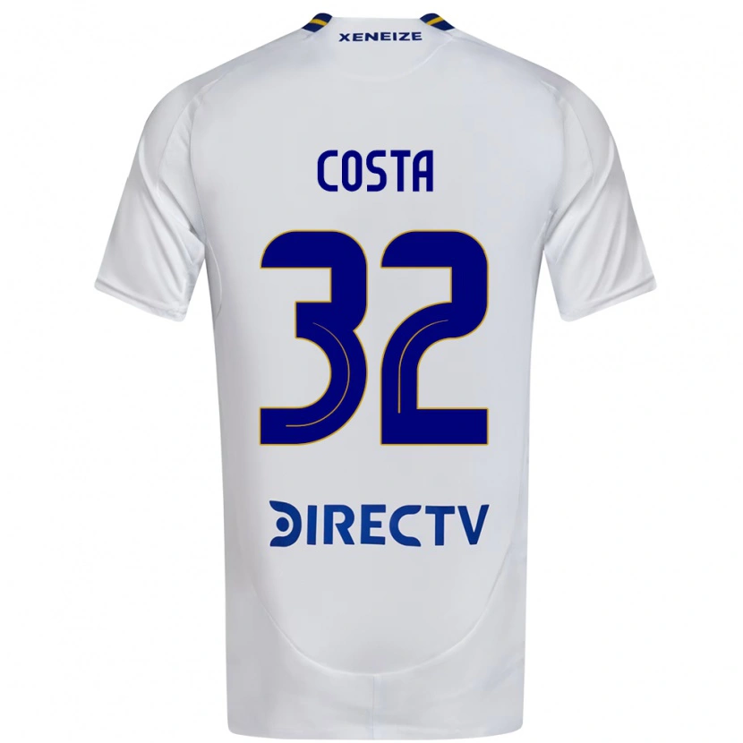 Danxen Donna Maglia Ayrton Costa #32 Bianco Blu Kit Gara Away 2025/26 Maglietta