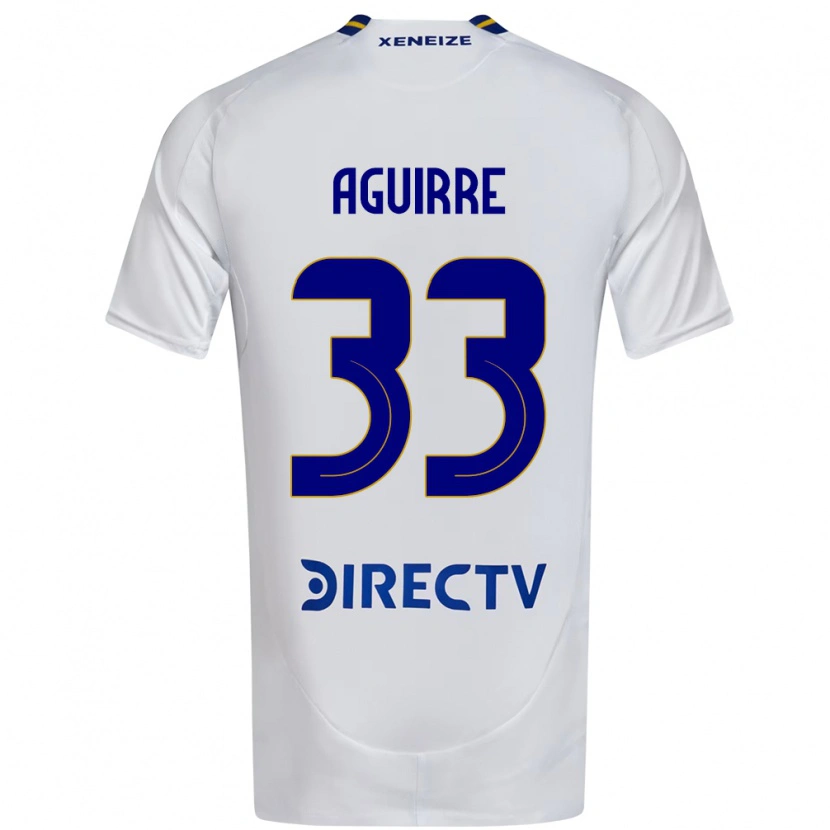 Danxen Donna Maglia Brian Aguirre #33 Bianco Blu Kit Gara Away 2025/26 Maglietta