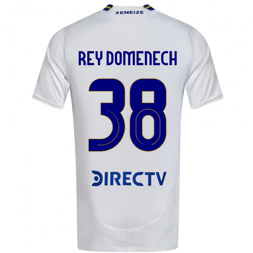 Danxen Donna Maglia Camilo Rey Domenech #38 Bianco Blu Kit Gara Away 2025/26 Maglietta
