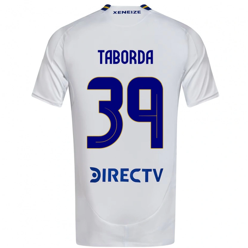 Danxen Donna Maglia Vicente Taborda #39 Bianco Blu Kit Gara Away 2025/26 Maglietta