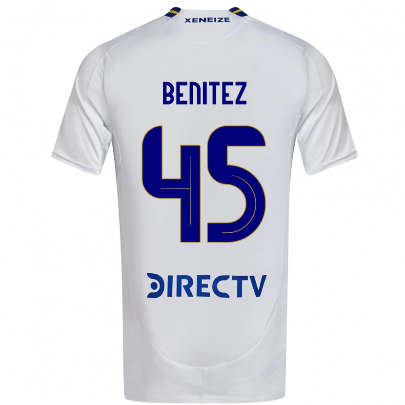 Danxen Donna Maglia Mauricio Benitez #45 Bianco Blu Kit Gara Away 2025/26 Maglietta