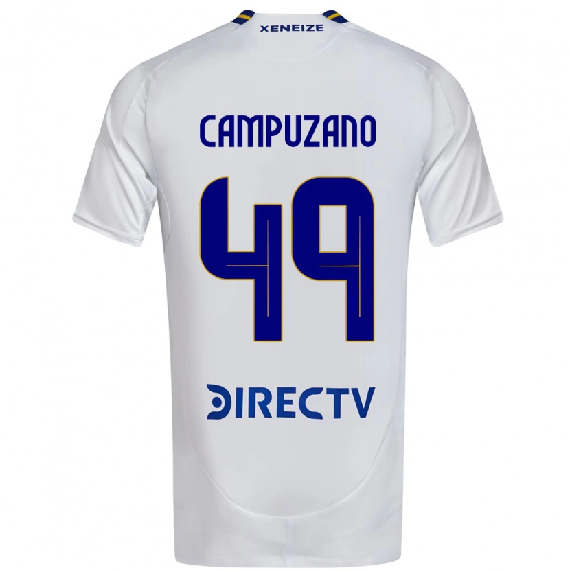 Danxen Donna Maglia Jorman Campuzano #49 Bianco Blu Kit Gara Away 2025/26 Maglietta