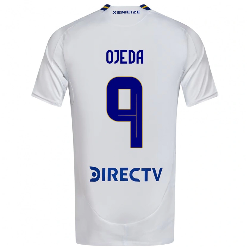 Danxen Donna Maglia Andrea Ojeda #9 Bianco Blu Kit Gara Away 2025/26 Maglietta