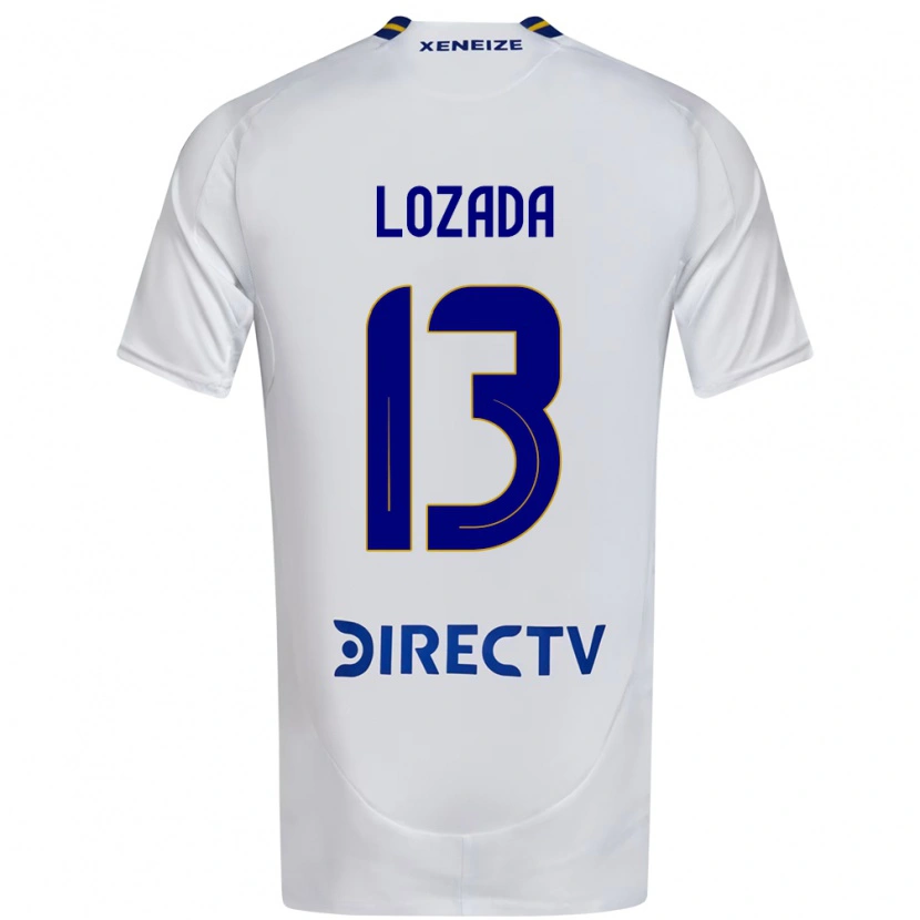 Danxen Donna Maglia Rocío Lozada #13 Bianco Blu Kit Gara Away 2025/26 Maglietta