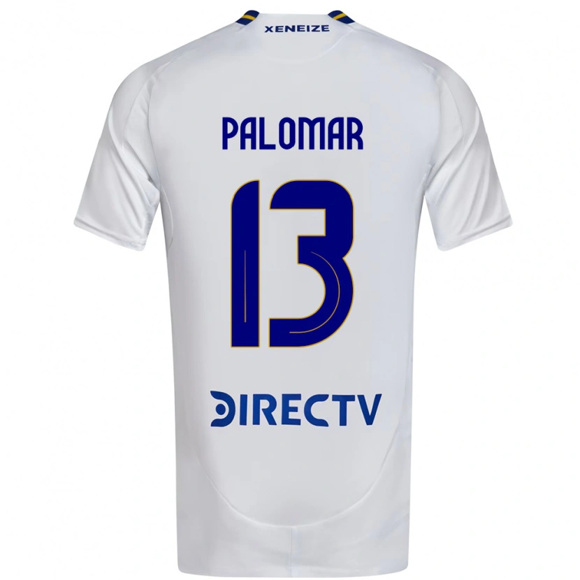 Danxen Donna Maglia Estefania Palomar #13 Bianco Blu Kit Gara Away 2025/26 Maglietta