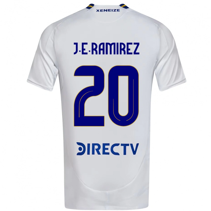 Danxen Donna Maglia Juan Edgardo Ramirez #20 Bianco Blu Kit Gara Away 2025/26 Maglietta