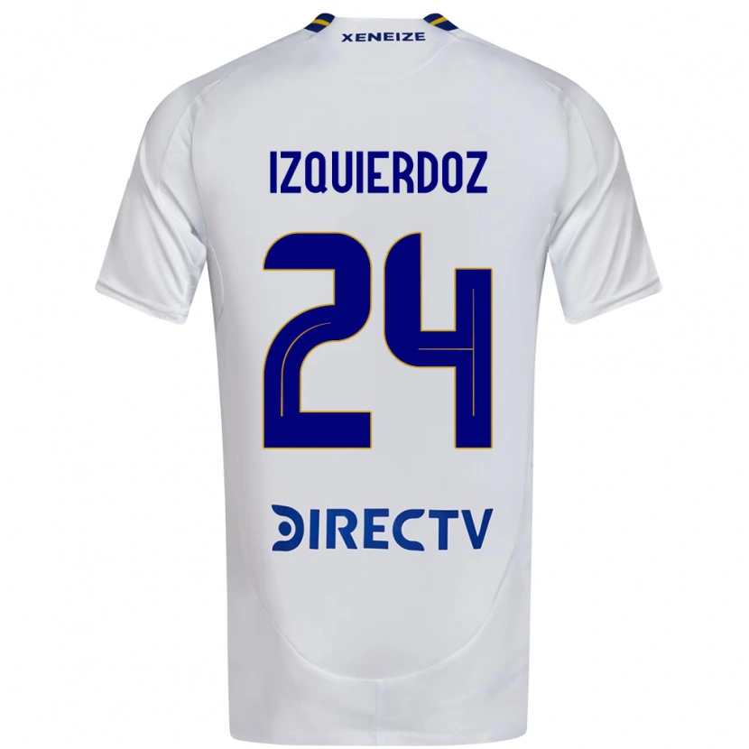 Danxen Donna Maglia Carlos Izquierdoz #24 Bianco Blu Kit Gara Away 2025/26 Maglietta