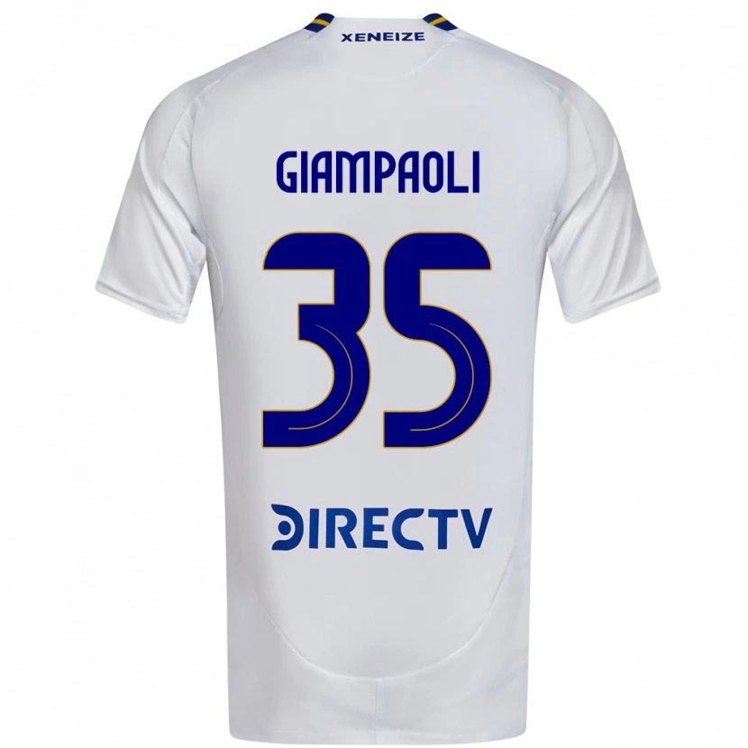 Danxen Donna Maglia Renzo Giampaoli #35 Bianco Blu Kit Gara Away 2025/26 Maglietta
