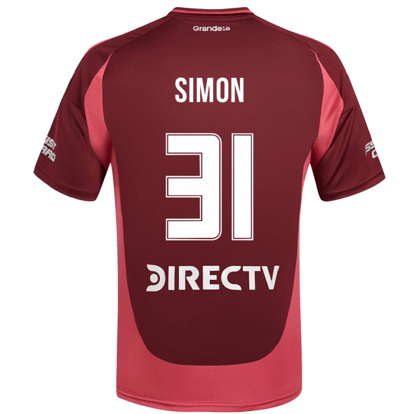Danxen Donna Maglia Santiago Simón #31 Borgogna Magenta Kit Gara Away 2025/26 Maglietta