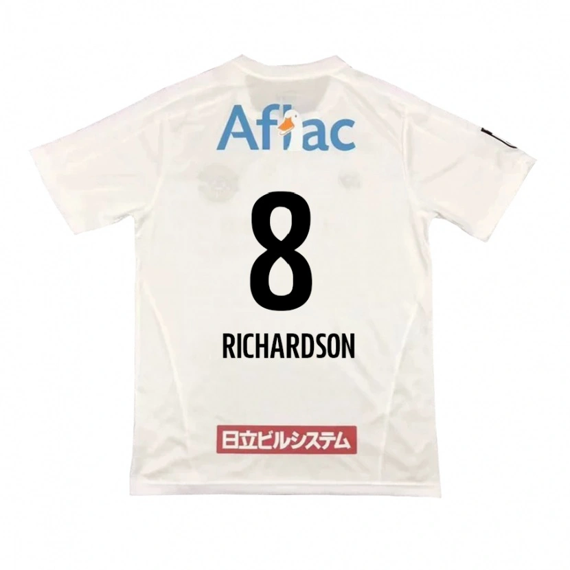 Danxen Donna Maglia Richardson #8 Grigio Chiaro Beige Kit Gara Away 2025/26 Maglietta