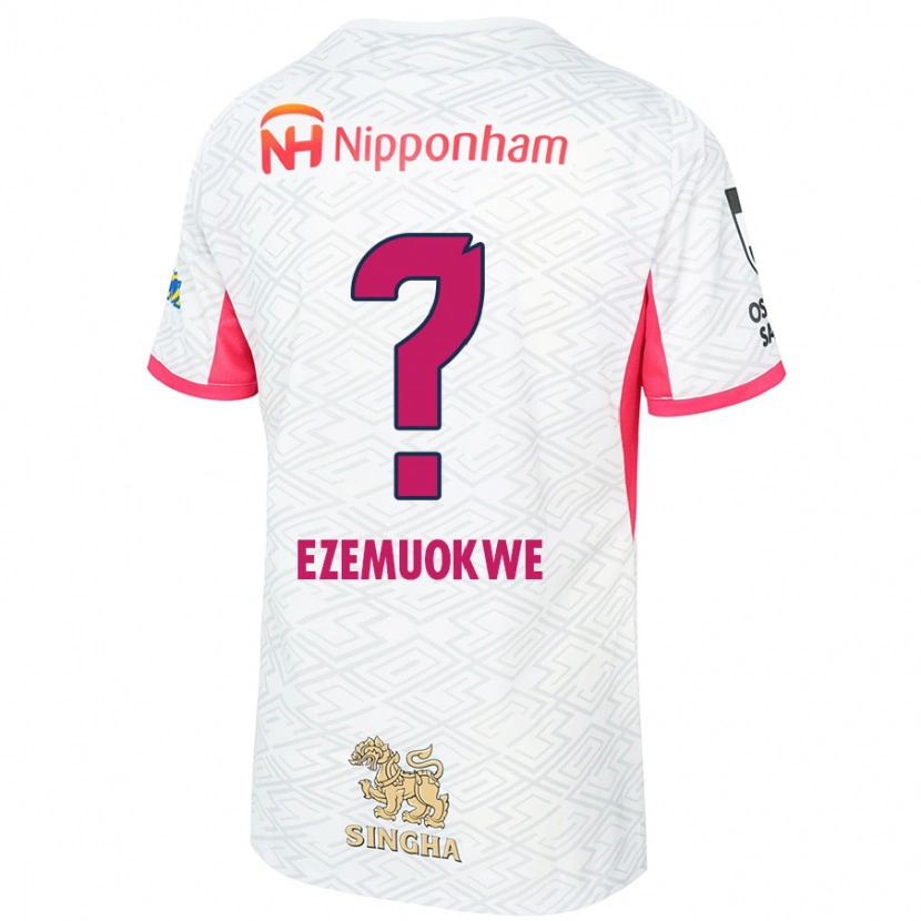 Danxen Donna Maglia Chimezie Kai Ezemuokwe #0 Bianco Rosa Sakura Kit Gara Away 2025/26 Maglietta