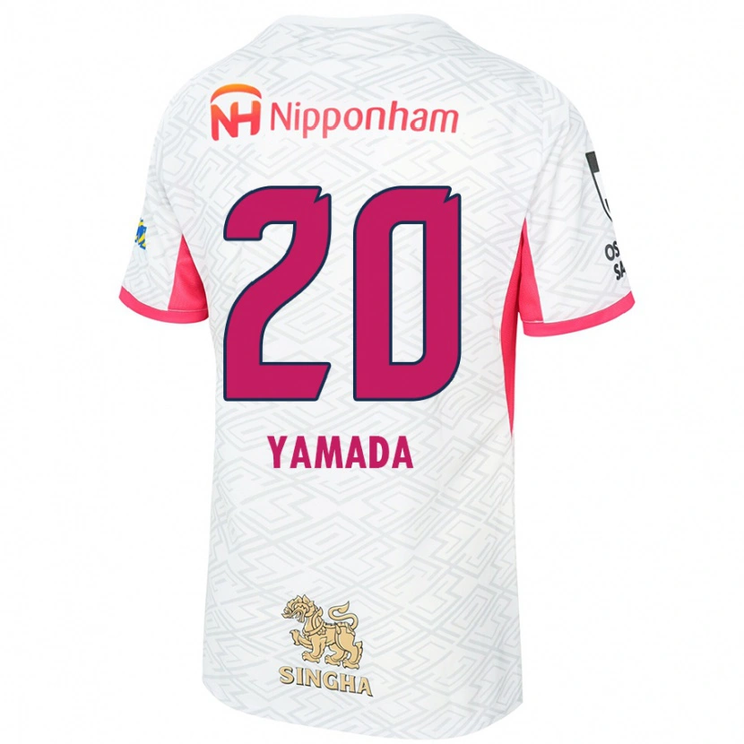 Danxen Donna Maglia Kotaro Yamada #20 Bianco Rosa Sakura Kit Gara Away 2025/26 Maglietta