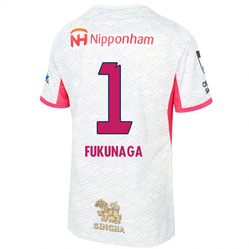 Danxen Donna Maglia Erika Fukunaga #1 Bianco Rosa Sakura Kit Gara Away 2025/26 Maglietta