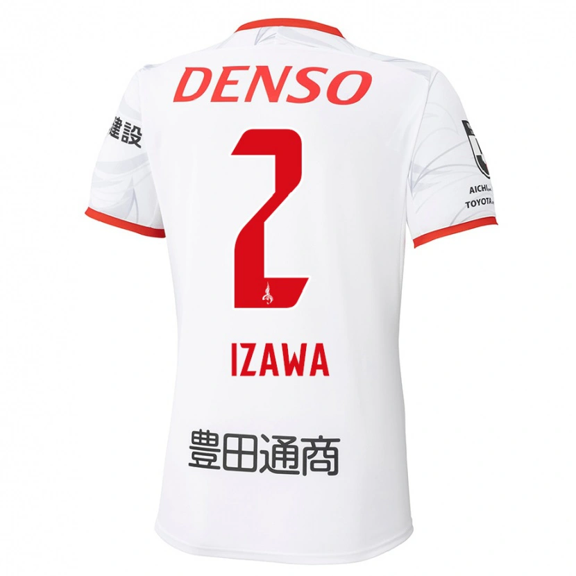 Danxen Donna Maglia Shuto Izawa #2 Bianco Rosso Kit Gara Away 2025/26 Maglietta