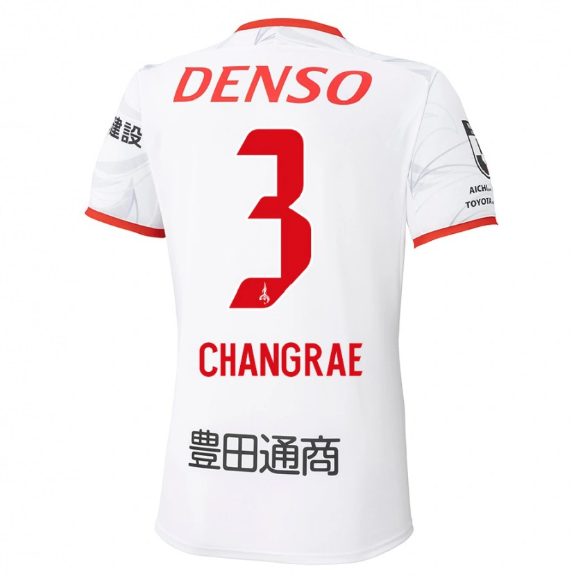 Danxen Donna Maglia Chang-Rae Ha #3 Bianco Rosso Kit Gara Away 2025/26 Maglietta