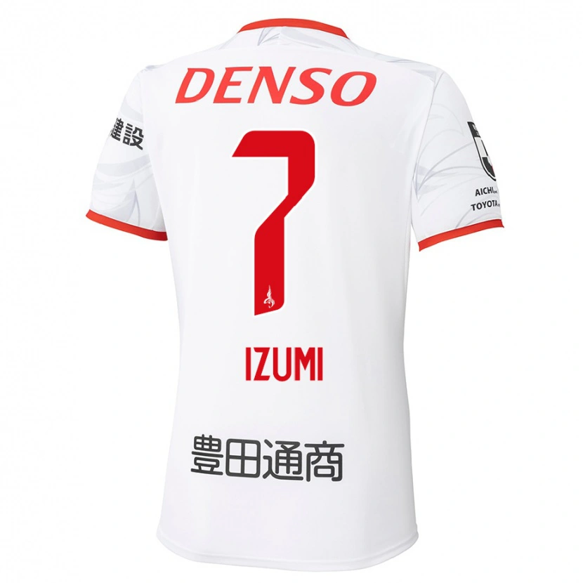 Danxen Donna Maglia Ryuji Izumi #7 Bianco Rosso Kit Gara Away 2025/26 Maglietta