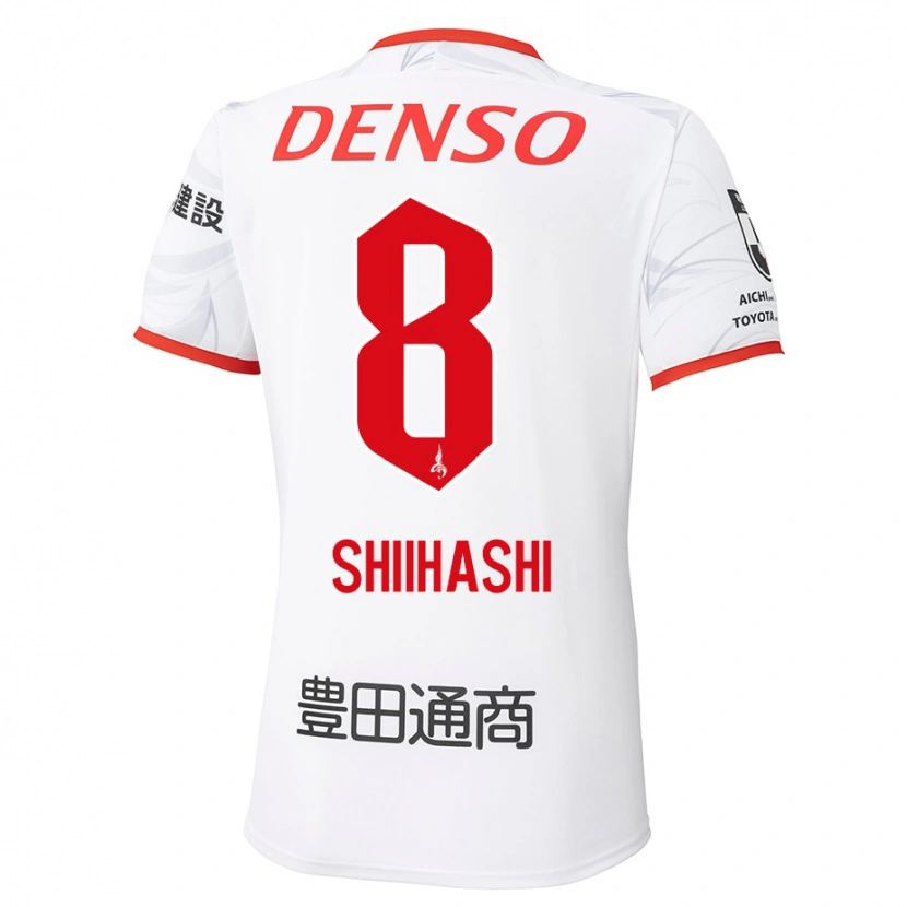 Danxen Donna Maglia Keiya Shiihashi #8 Bianco Rosso Kit Gara Away 2025/26 Maglietta