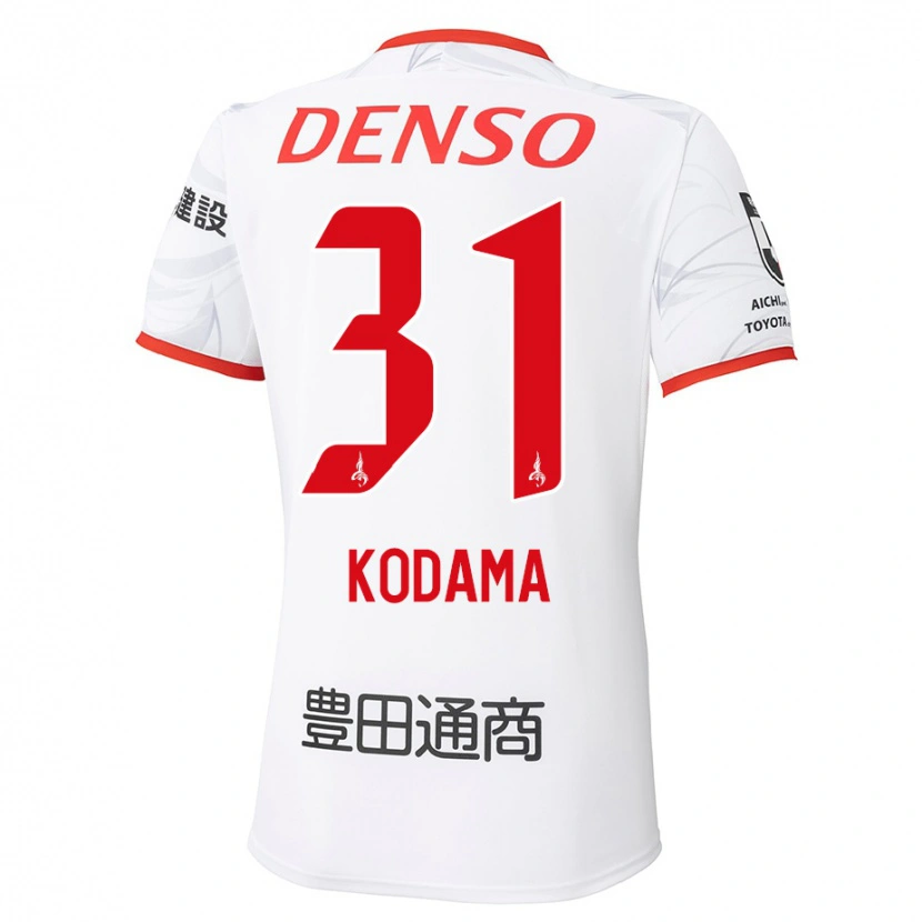 Danxen Donna Maglia Tsuyoshi Kodama #31 Bianco Rosso Kit Gara Away 2025/26 Maglietta