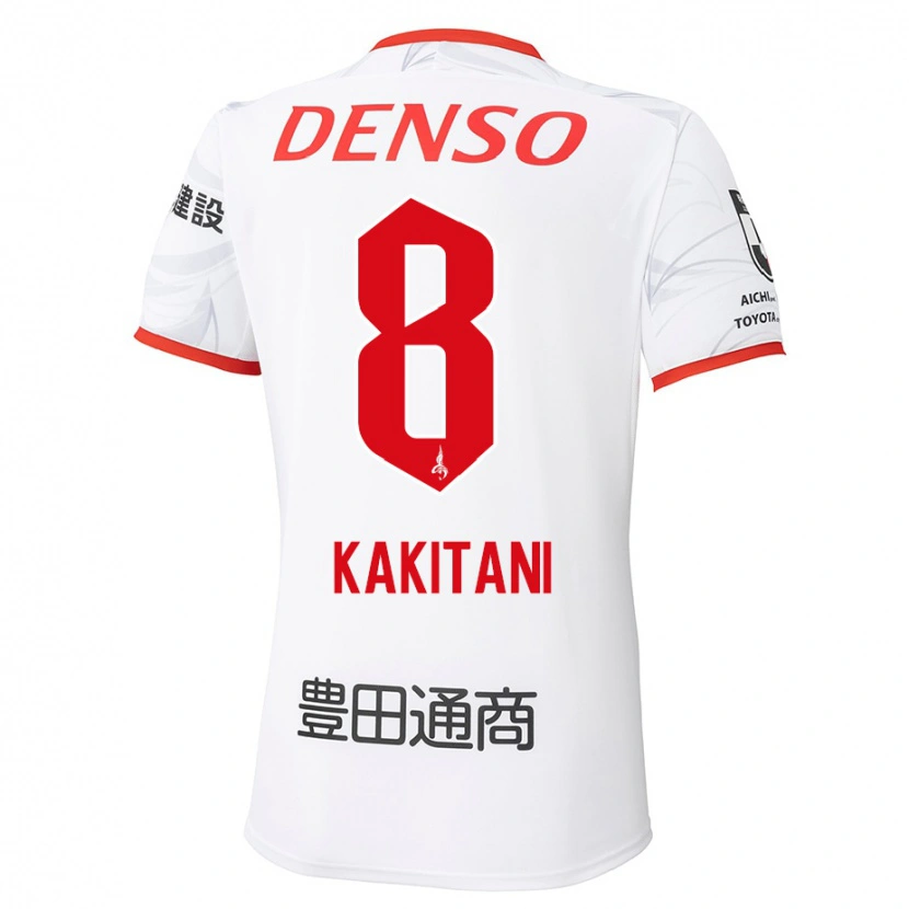 Danxen Donna Maglia Yoichiro Kakitani #8 Bianco Rosso Kit Gara Away 2025/26 Maglietta