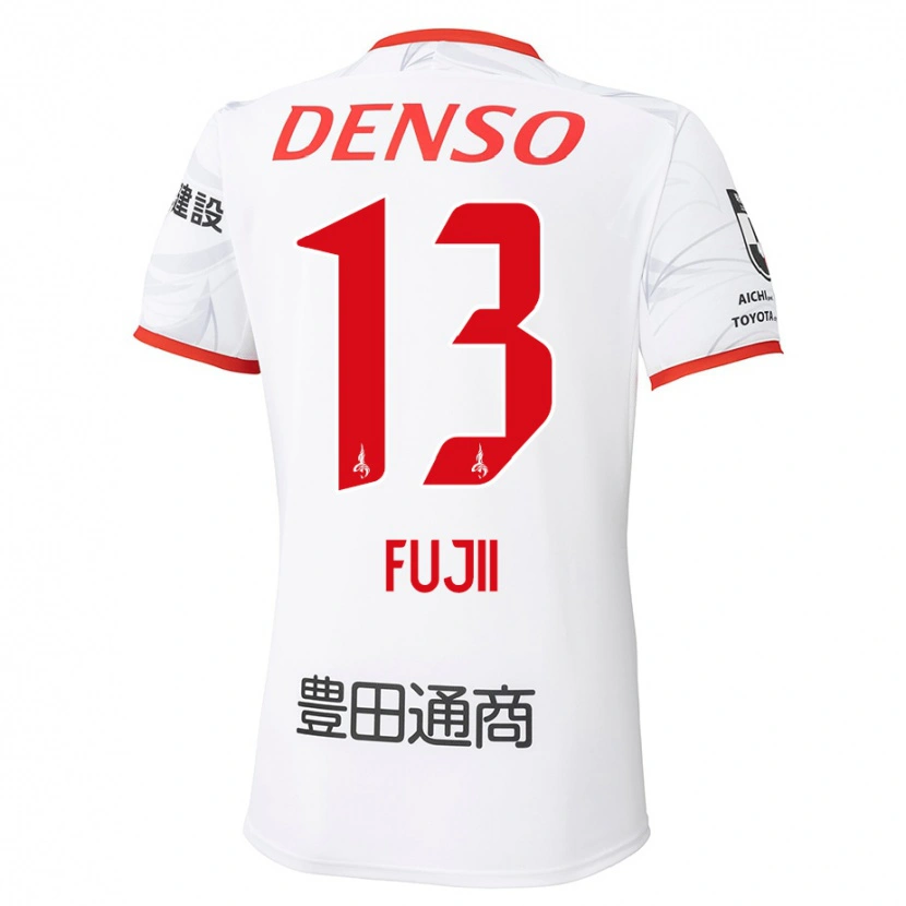 Danxen Donna Maglia Haruya Fujii #13 Bianco Rosso Kit Gara Away 2025/26 Maglietta