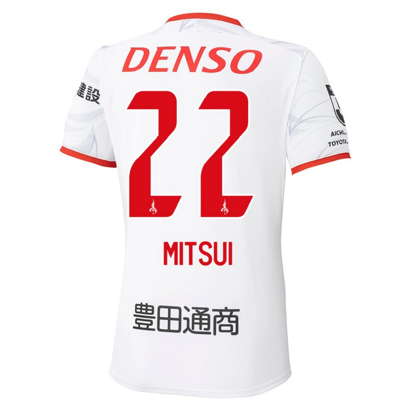 Danxen Donna Maglia Daiki Mitsui #22 Bianco Rosso Kit Gara Away 2025/26 Maglietta