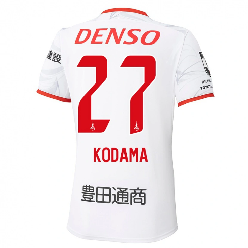 Danxen Donna Maglia Shunto Kodama #27 Bianco Rosso Kit Gara Away 2025/26 Maglietta