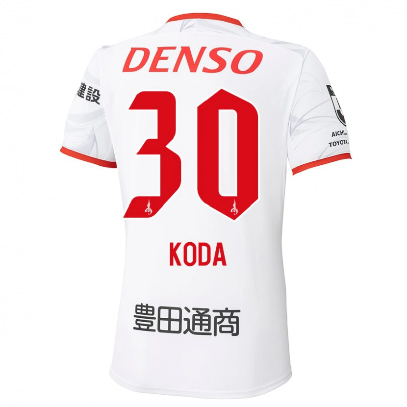 Danxen Donna Maglia Hidemasa Koda #30 Bianco Rosso Kit Gara Away 2025/26 Maglietta