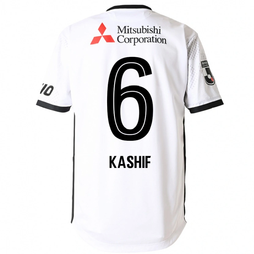 Danxen Donna Maglia Kashif Bangnagande #6 Bianco Nero Kit Gara Away 2025/26 Maglietta