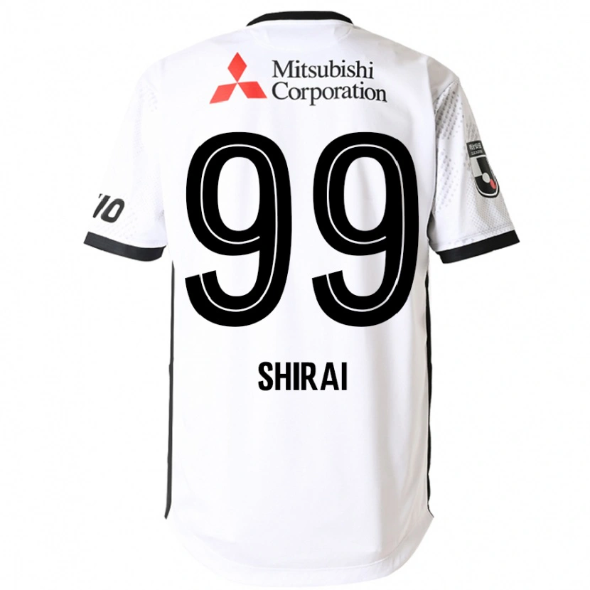 Danxen Donna Maglia Kosuke Shirai #99 Bianco Nero Kit Gara Away 2025/26 Maglietta