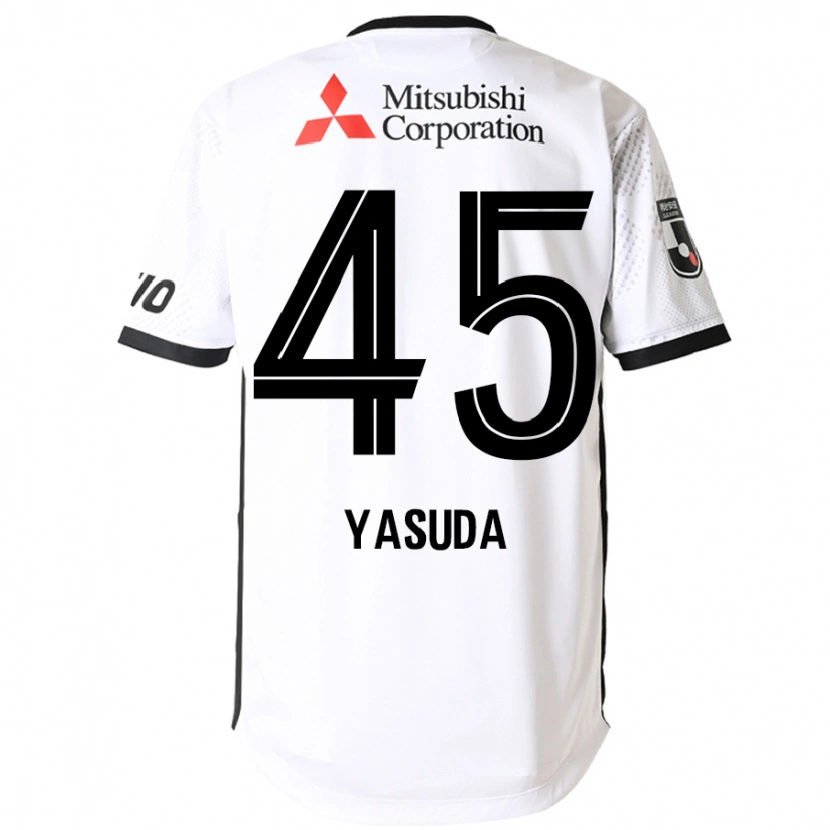 Danxen Donna Maglia Kojiro Yasuda #45 Bianco Nero Kit Gara Away 2025/26 Maglietta