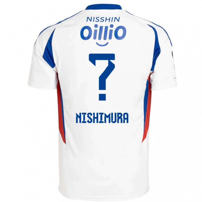 Danxen Donna Maglia Takuma Nishimura #0 Bianco Blu Royal Kit Gara Away 2025/26 Maglietta