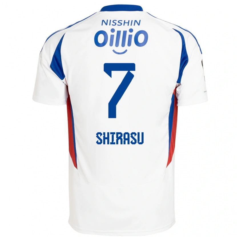 Danxen Donna Maglia Kento Shirasu #7 Bianco Blu Royal Kit Gara Away 2025/26 Maglietta