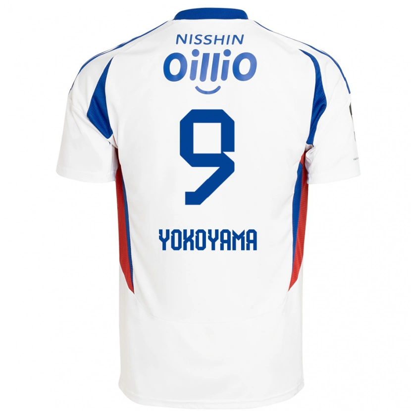Danxen Donna Maglia Shunsuke Yokoyama #9 Bianco Blu Royal Kit Gara Away 2025/26 Maglietta