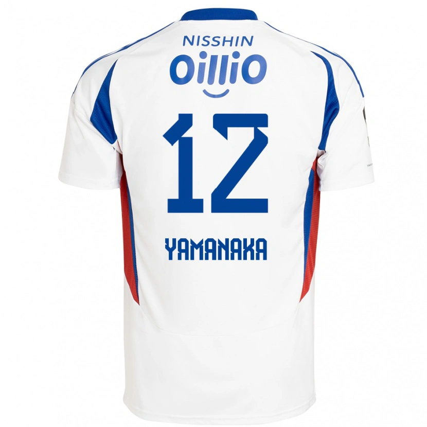 Danxen Donna Maglia Yuki Yamanaka #12 Bianco Blu Royal Kit Gara Away 2025/26 Maglietta