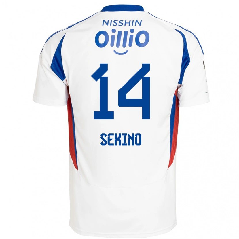 Danxen Donna Maglia Aiki Sekino #14 Bianco Blu Royal Kit Gara Away 2025/26 Maglietta