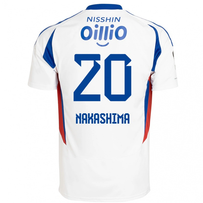 Danxen Donna Maglia Rikuto Nakashima #20 Bianco Blu Royal Kit Gara Away 2025/26 Maglietta