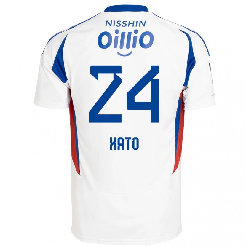 Danxen Donna Maglia Hijiri Kato #24 Bianco Blu Royal Kit Gara Away 2025/26 Maglietta