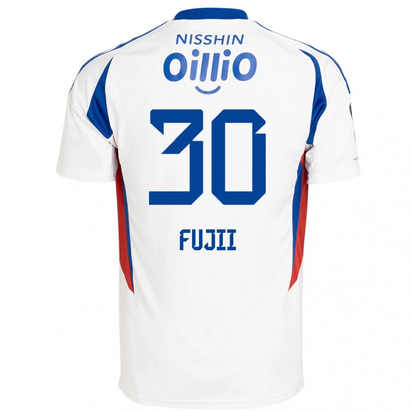 Danxen Donna Maglia Shota Fujii #30 Bianco Blu Royal Kit Gara Away 2025/26 Maglietta