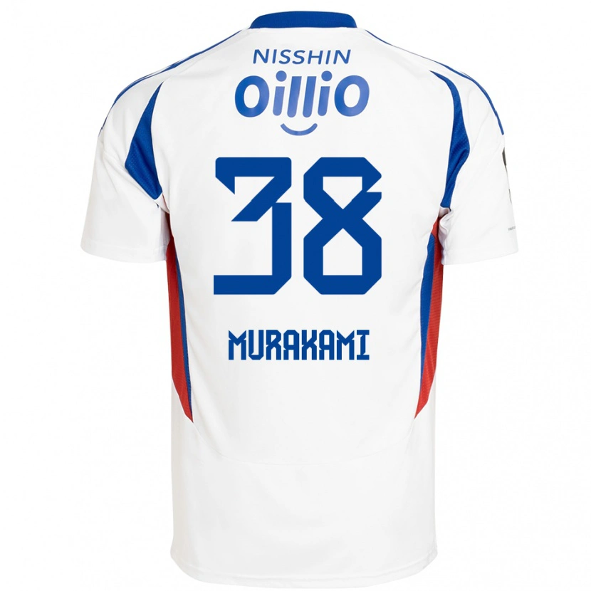 Danxen Donna Maglia Yuhi Murakami #38 Bianco Blu Royal Kit Gara Away 2025/26 Maglietta