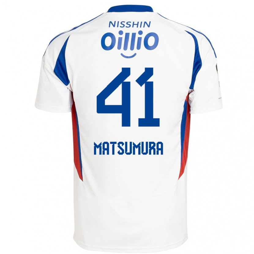 Danxen Donna Maglia Kosuke Matsumura #41 Bianco Blu Royal Kit Gara Away 2025/26 Maglietta