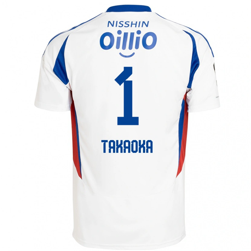Danxen Donna Maglia Yohei Takaoka #1 Bianco Blu Royal Kit Gara Away 2025/26 Maglietta