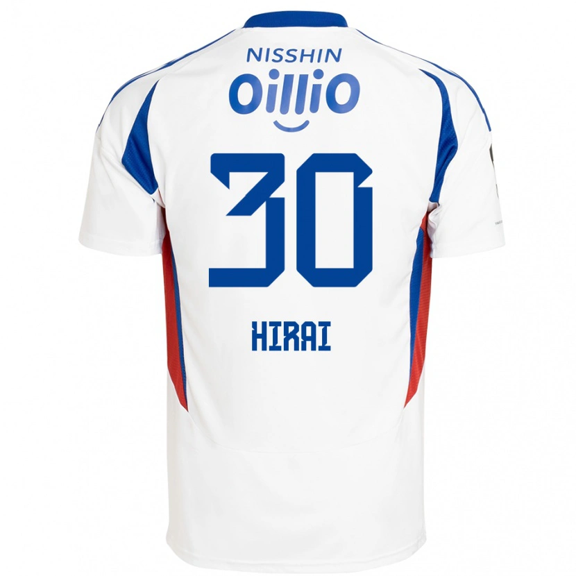 Danxen Donna Maglia Shunsuke Hirai #30 Bianco Blu Royal Kit Gara Away 2025/26 Maglietta