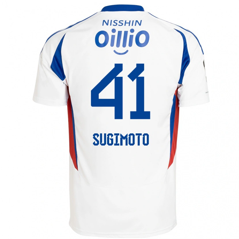 Danxen Donna Maglia Kenyu Sugimoto #41 Bianco Blu Royal Kit Gara Away 2025/26 Maglietta