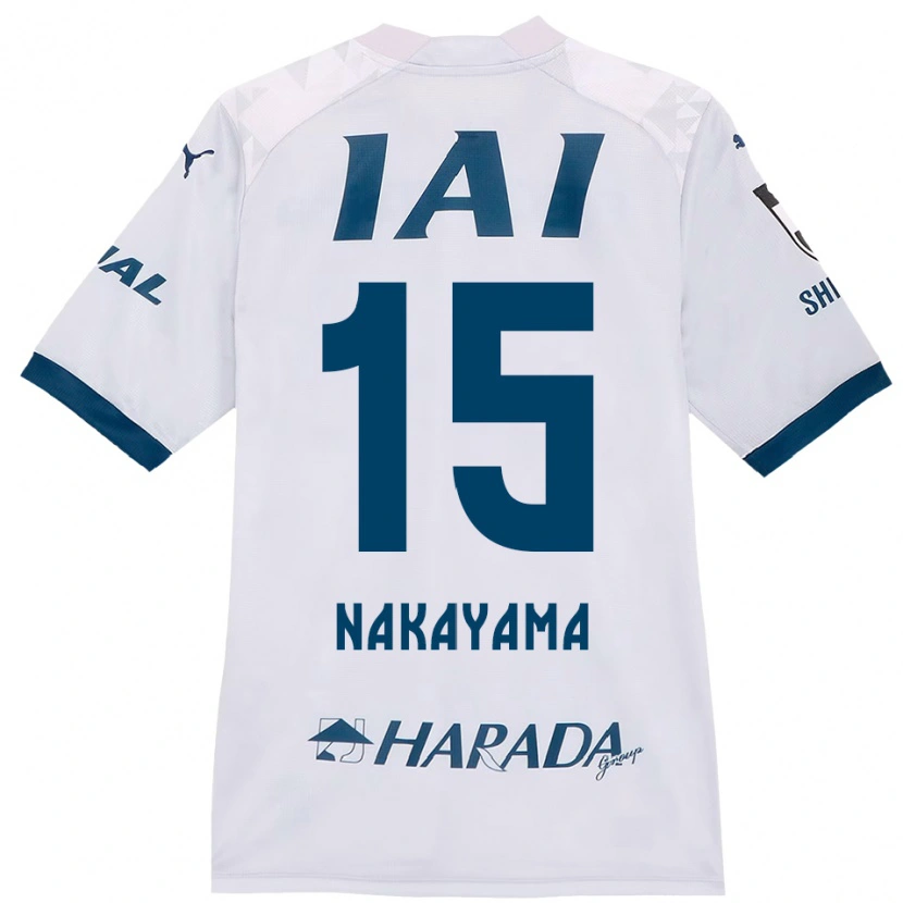 Danxen Donna Maglia Atsuki Nakayama #15 Bianco Blu Royal Kit Gara Away 2025/26 Maglietta