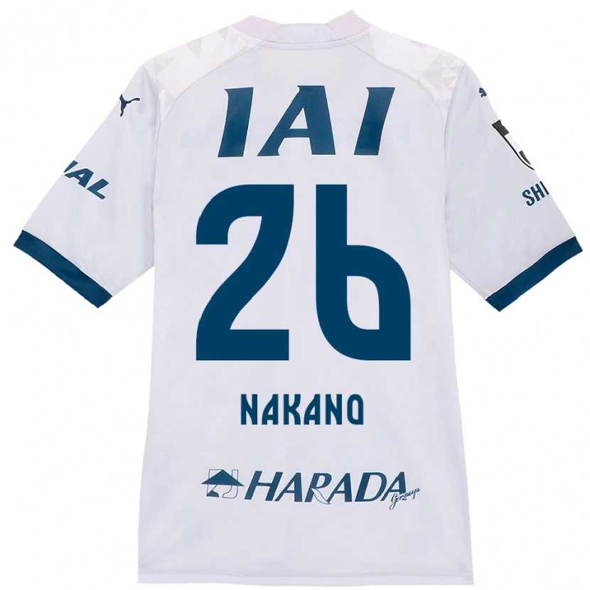 Danxen Donna Maglia Takeru Nakano #26 Bianco Blu Royal Kit Gara Away 2025/26 Maglietta