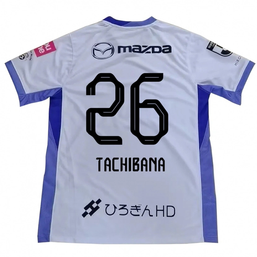 Danxen Donna Maglia Yo Tachibana #26 Bianco Arancione Kit Gara Away 2025/26 Maglietta