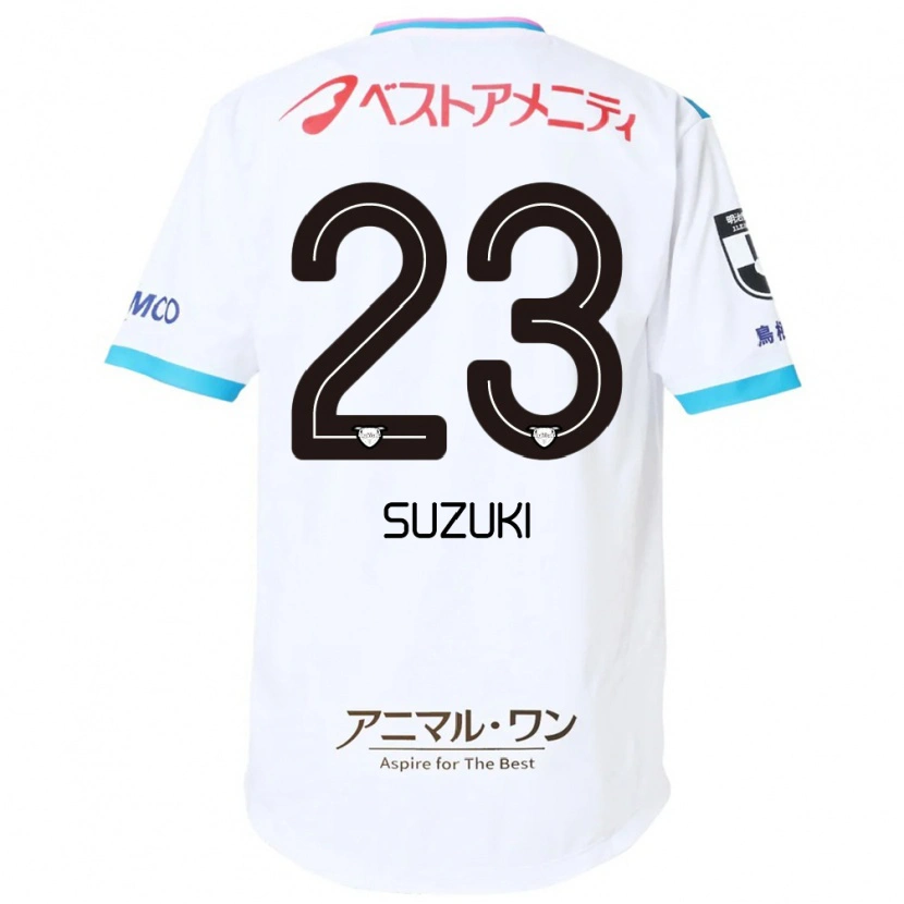 Danxen Donna Maglia Yuki Suzuki #23 Bianco Rosa Kit Gara Away 2025/26 Maglietta