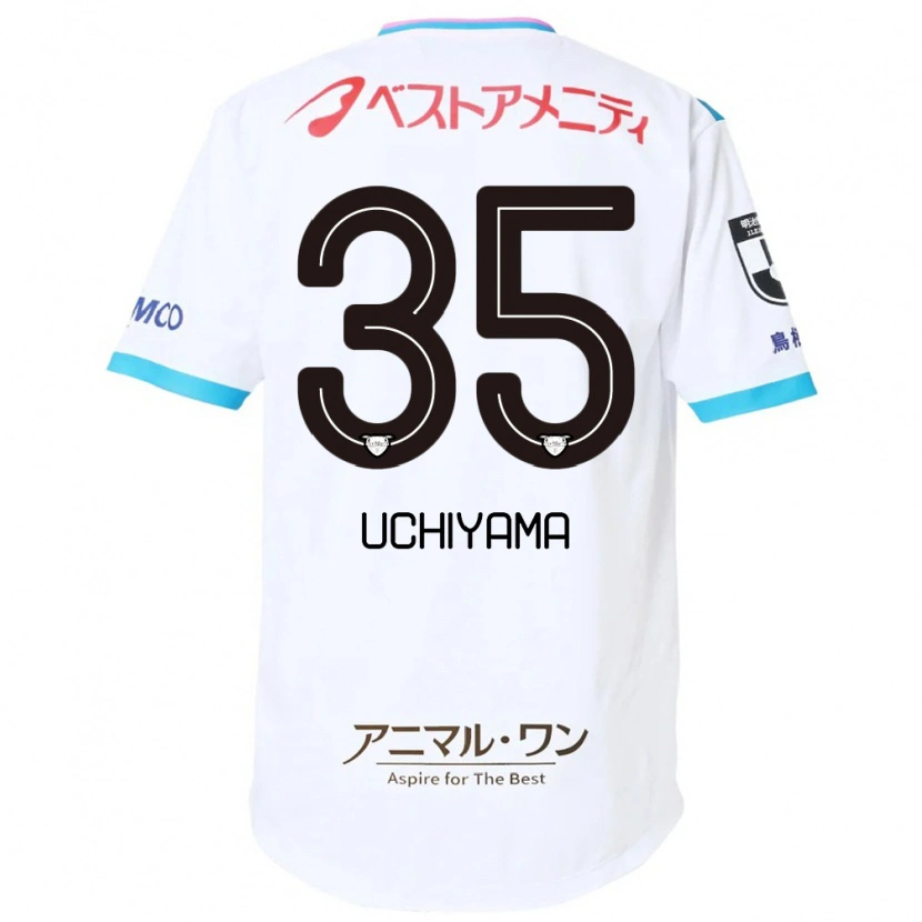 Danxen Donna Maglia Kei Uchiyama #35 Bianco Rosa Kit Gara Away 2025/26 Maglietta
