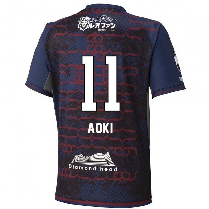 Danxen Donna Maglia Ryota Aoki #11 Blu Rosso Kit Gara Away 2025/26 Maglietta