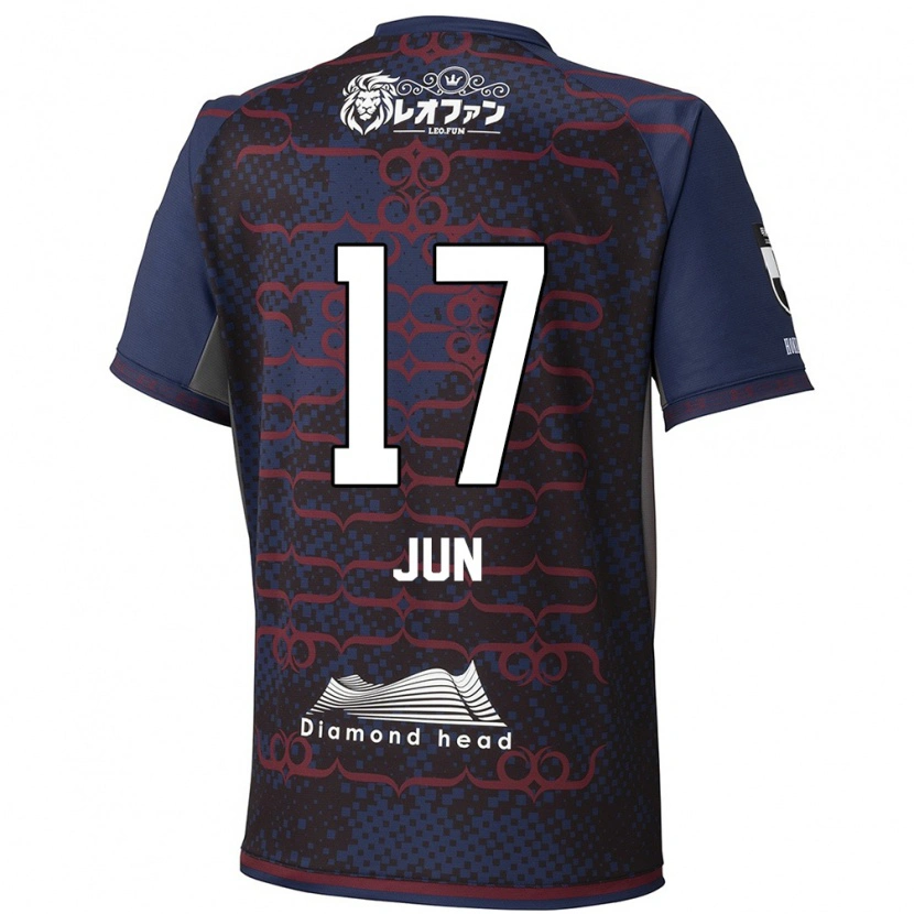 Danxen Donna Maglia Jun Kodama #17 Blu Rosso Kit Gara Away 2025/26 Maglietta